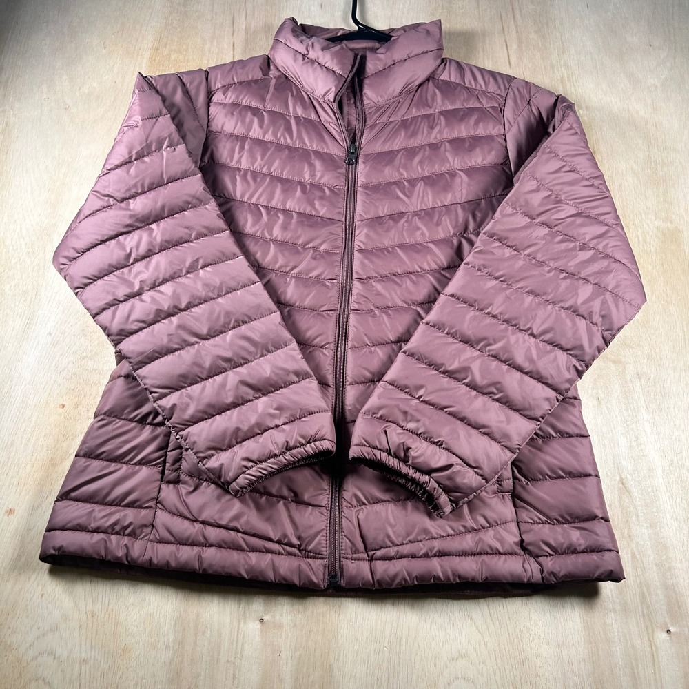 Columbia Womens Mauve Puffer Jacket Full Zip Quilted Lightweight Coat Medium